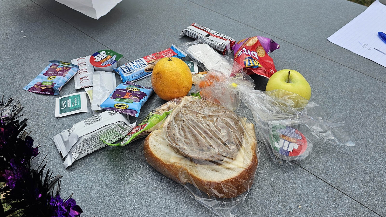 The 3,000 calorie lunch that firefighters are eating, vegetarian style.