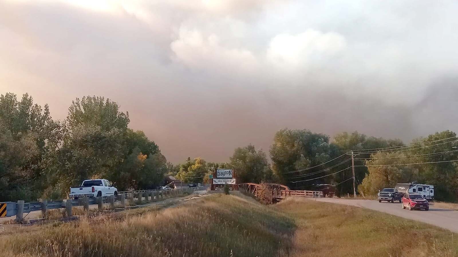 The Elk Fire burning just west of Dayton, Wyoming, has exploded from 27 acres Friday to an estimated 22,000 acres Monday.