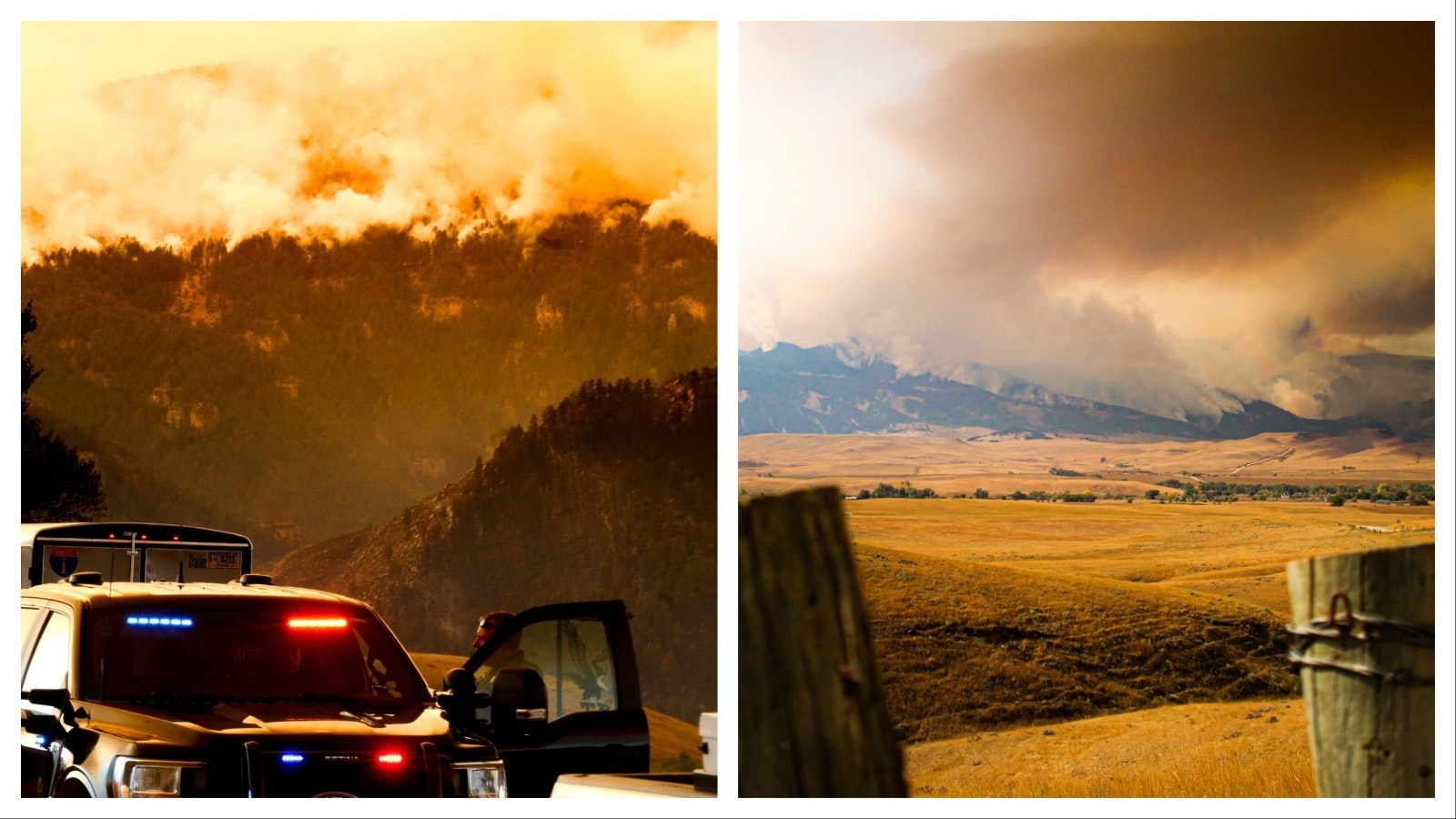 The Elk Fire in northwest Sheridan County, Wyoming, burns out of control.