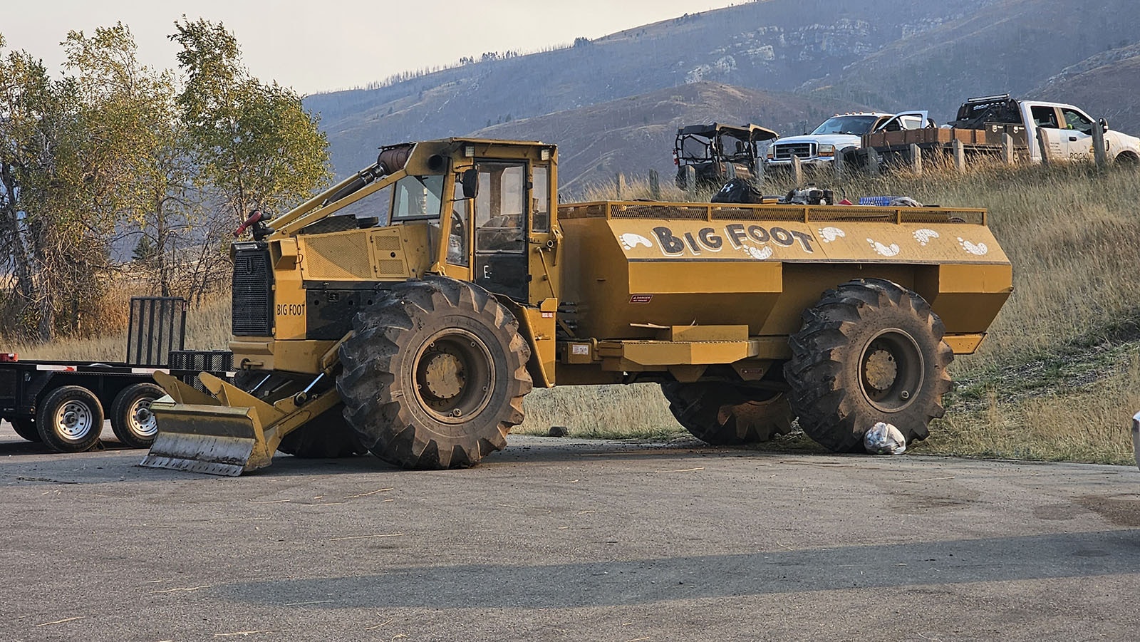 This is what's called a skidgen. It's an all-around firefighting tool. It holds some water, and it can be used to grade roads.