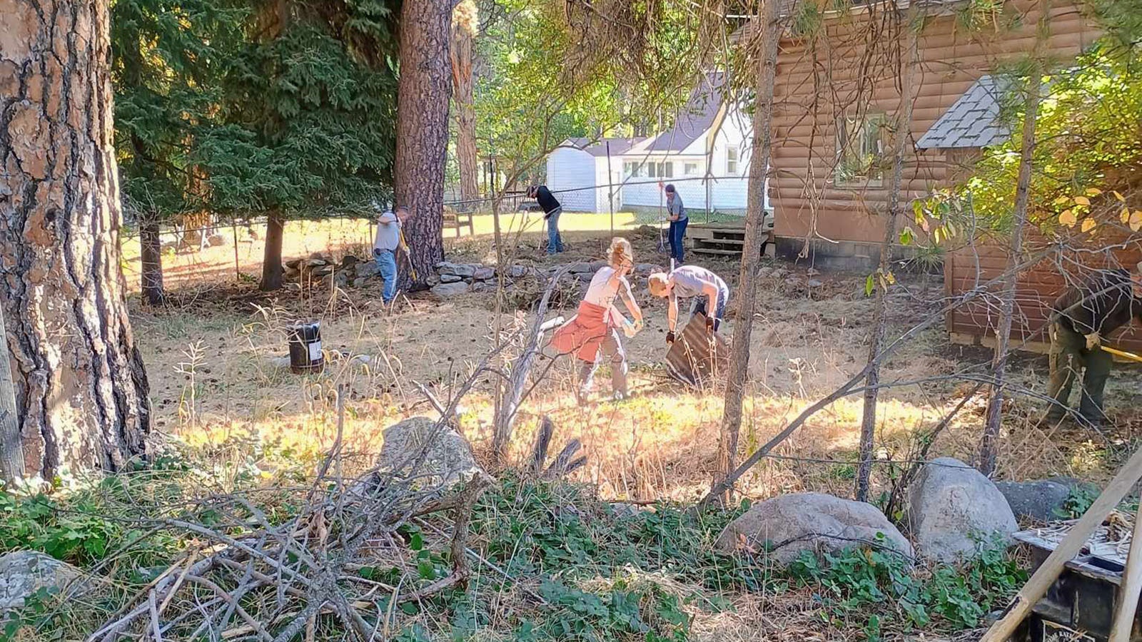 Volunteers gathered over the weekend to help residents of Story, Wyoming, prep in case the Elk Fire threatens.