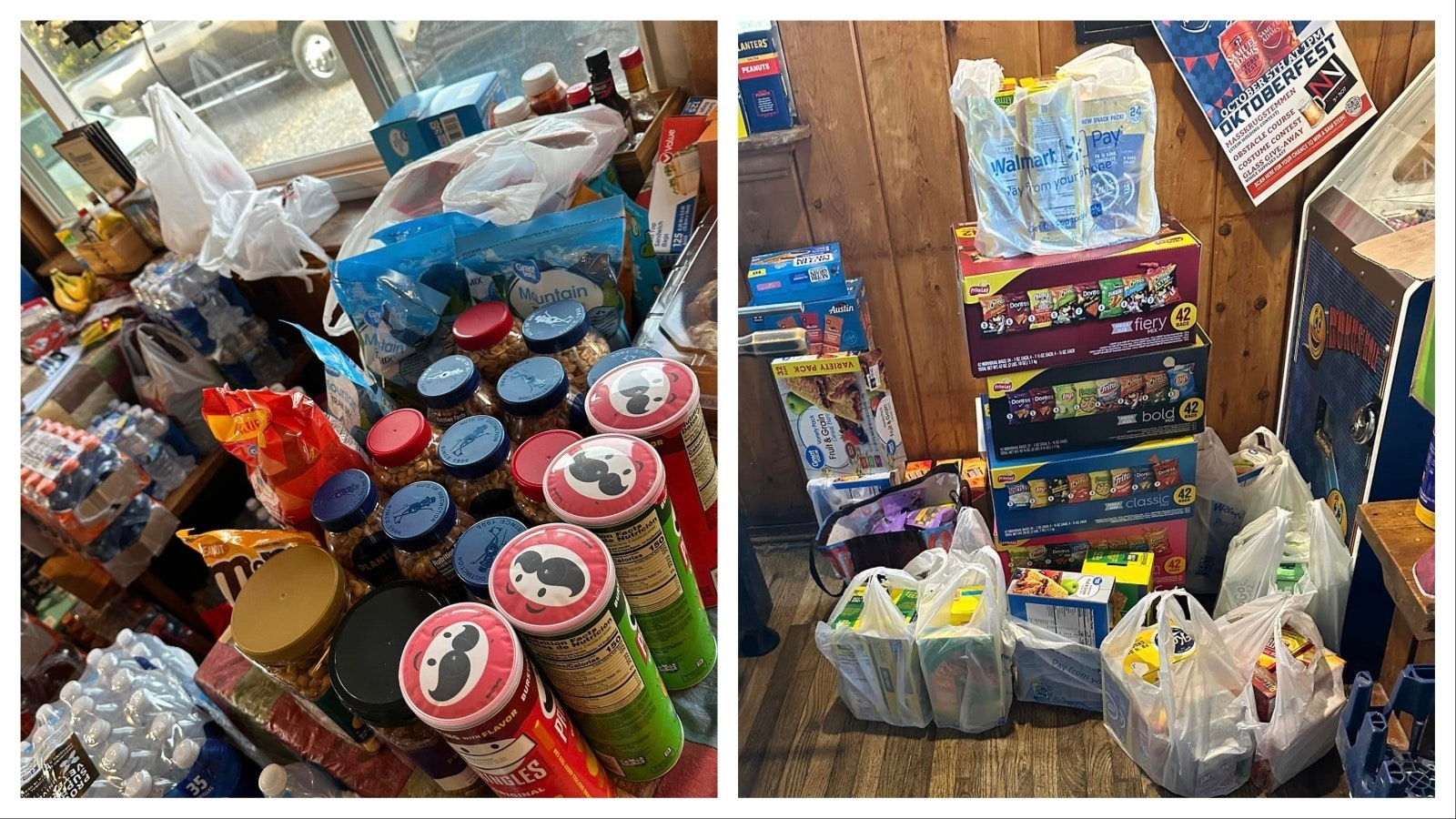 The Parkman Bar and Grill in northern Wyoming is just north of Dayton and east of the Elk Fire. It's become a drop-off point for all kinds of donations for firefighters, like water, Gatorade and high-protien snacks.