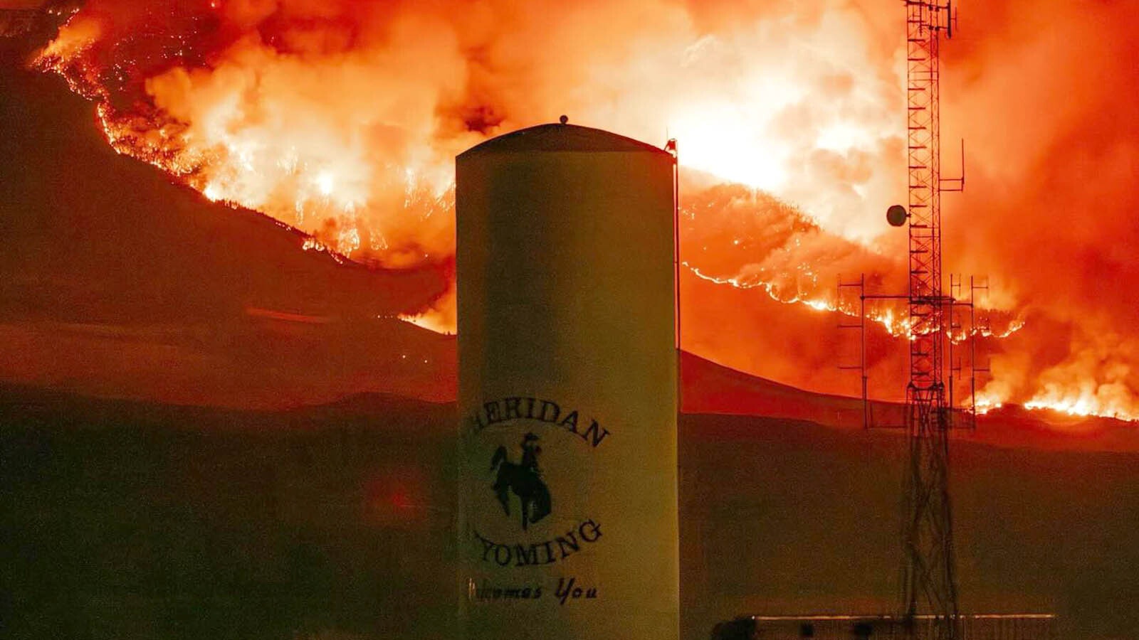 The flames may seem ominous, but they're part of a strategic burn in the southern part of the Elk Fire overnight Thursday, as seen in this stunning photo taken by Jeffrey Shanor of Sheridan.