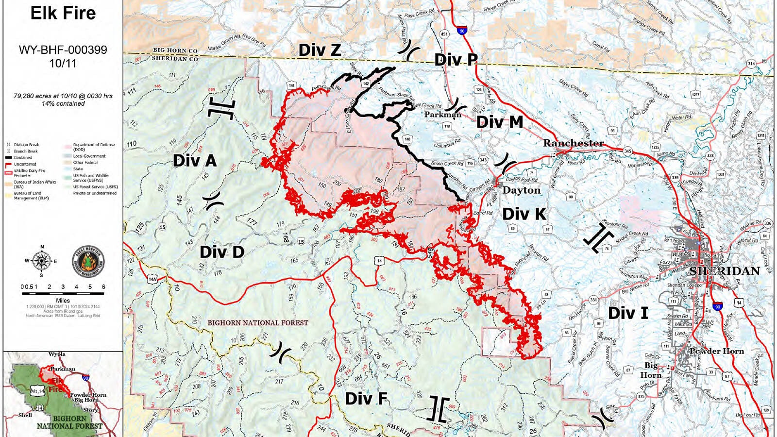 Firefighting crews worked overnight Thursday on back burning operations to battle the Elk Fire in northern Wyoming. Some of those including drones dropping incendiary devices in hard-to-get-to places and created an eerie glow in spots overnight.