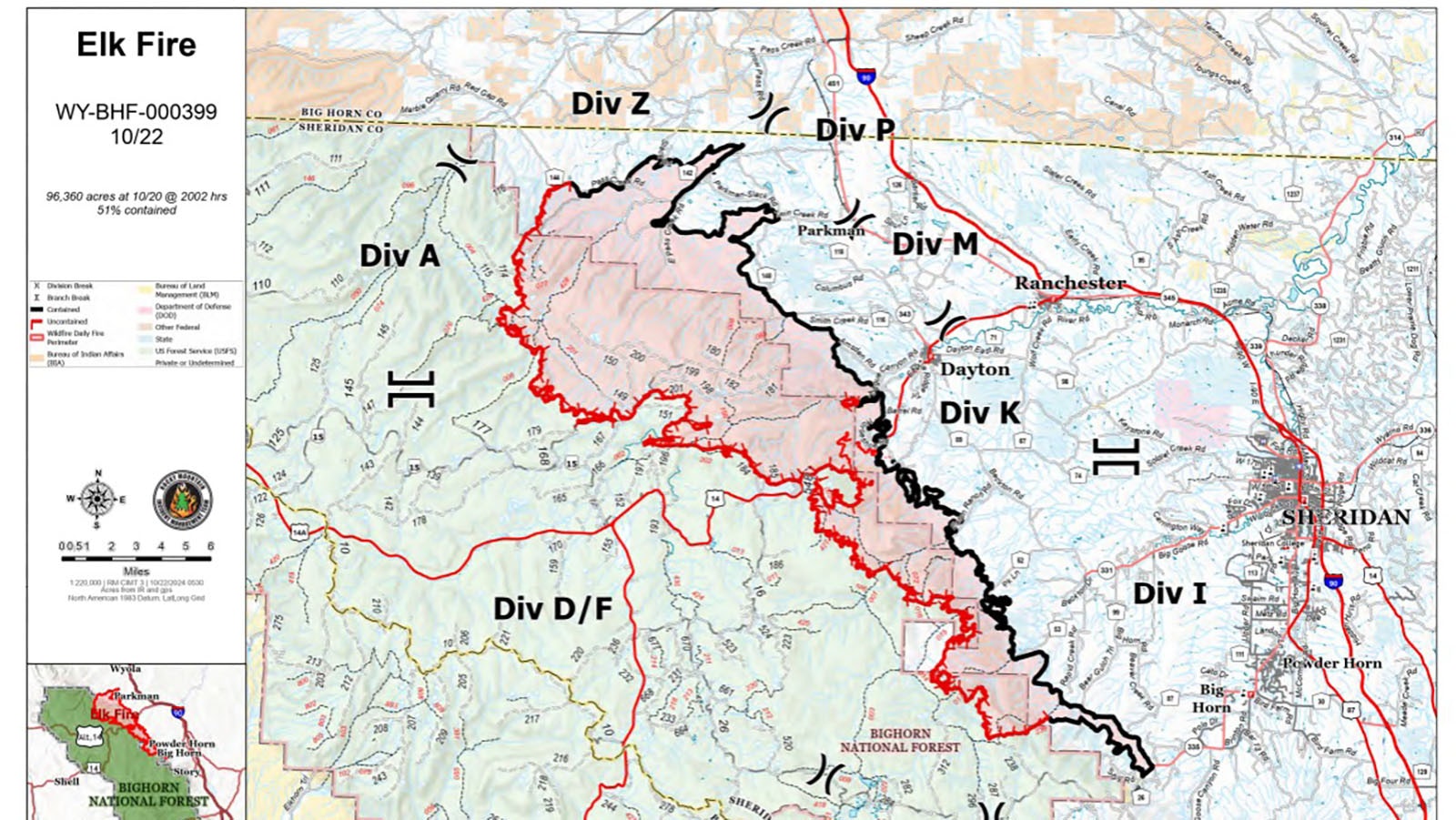 Elk Fire map 10 22 24