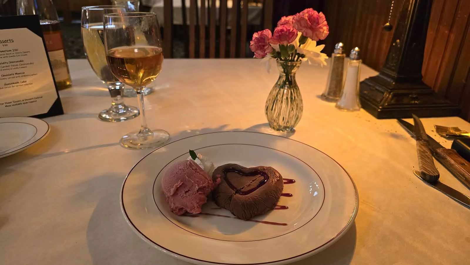 The desserts at Elk Mountain Hotel are homemade.