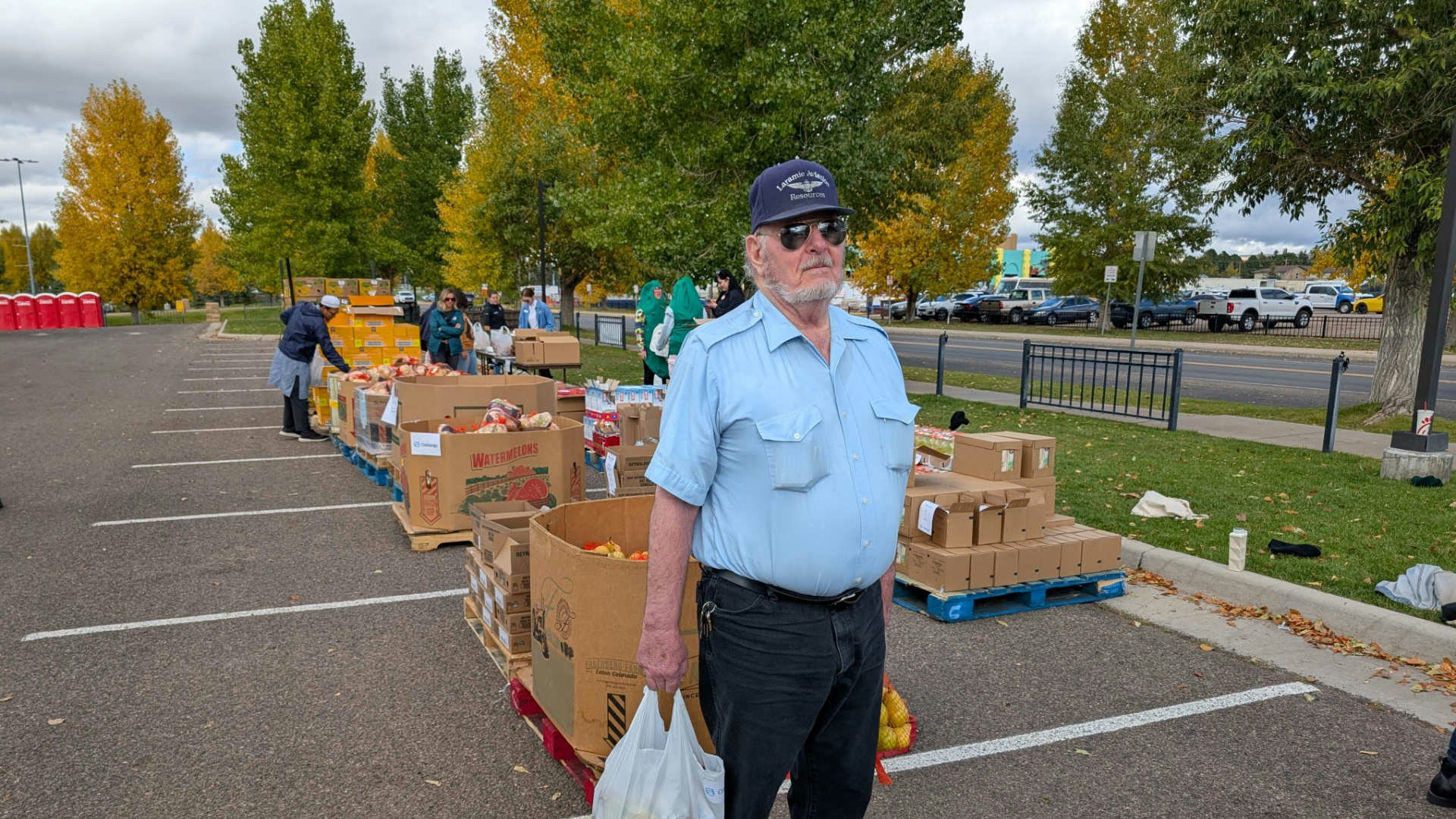 Elliott, who attended a Food Bank of Wyoming pop-up mobile pantry in Laramie in October 2025.