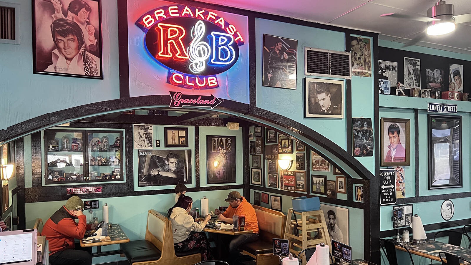 At the R&B Breakfast Club on Lincolnway in Cheyenne, it's always 1957 and Elvis — the King of Rock 'n' Roll — still rules.
