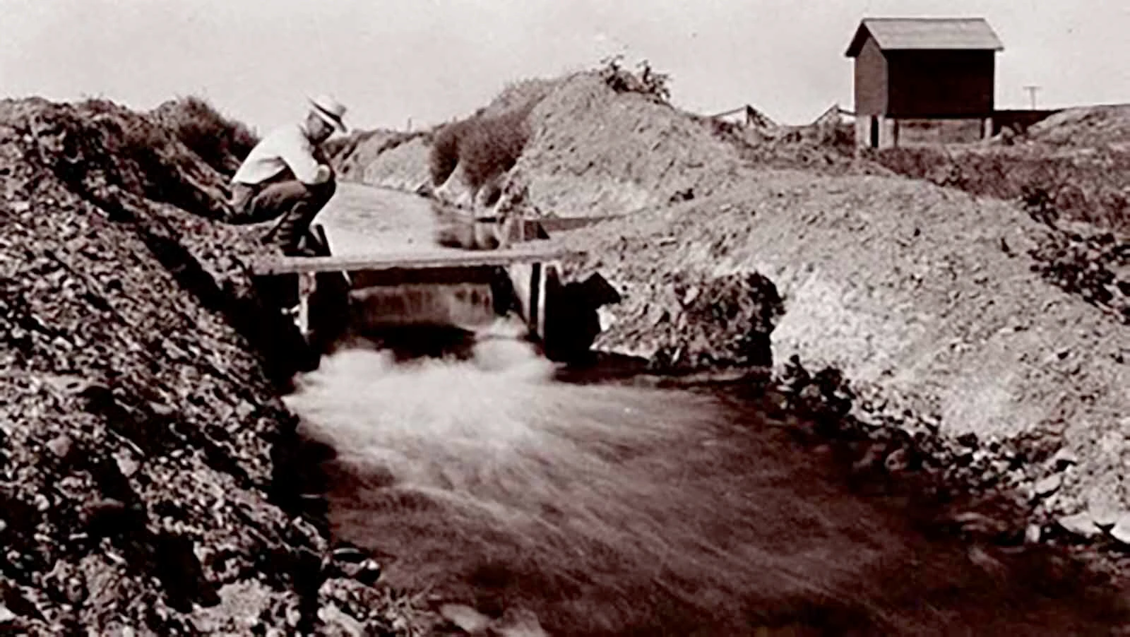 When a fresh-faced 30-year-old Elwood Mead arrived in Cheyenne, no one could predict how his long and storied career would shape water law and policy in the West. He’s seen here measuring irrigation water in Wheatland Flats.