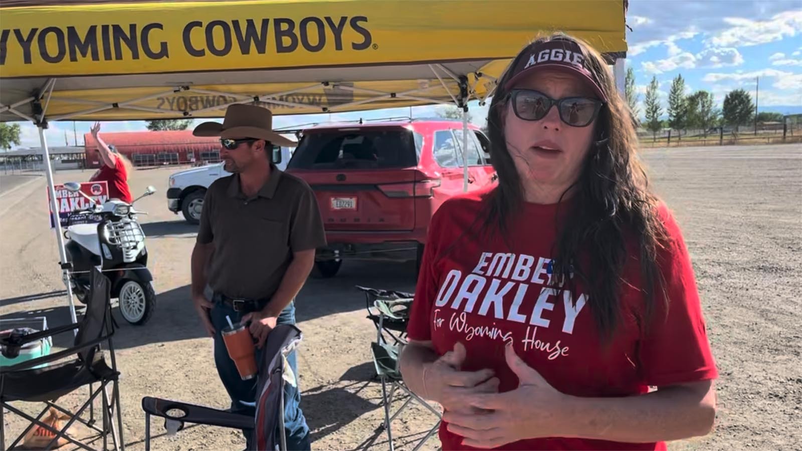 Ember Oakley on primary Election Day.