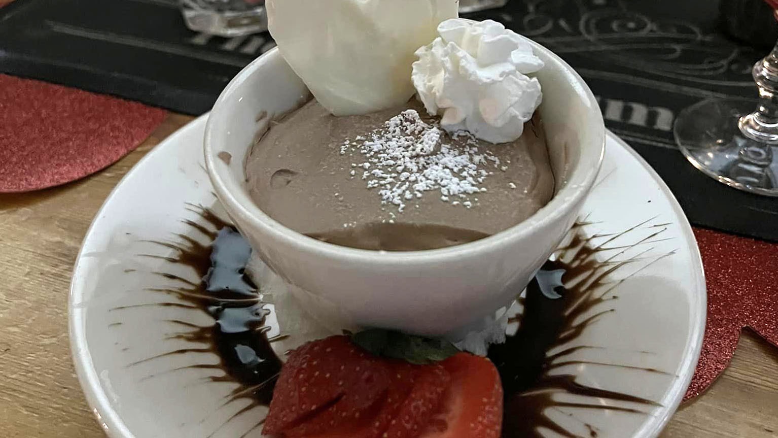 Silky chocolate mousse.