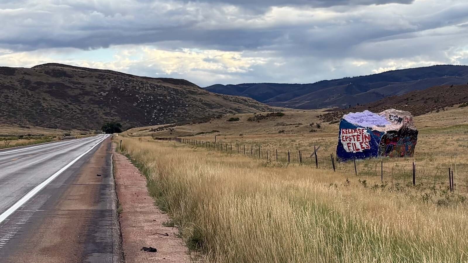An oft-painted rock south of the Wyoming-Colorado border is demanding the release of the Epstein files. So are Wyoming leaders on both sides of the political aisle, left and right.