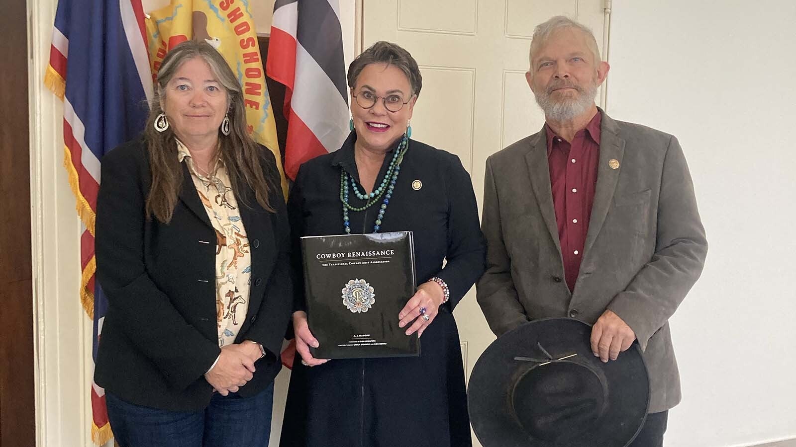 Theresa Marsh and silversmith Ernie Marsh were able to visit with Rep. Harriet Hageman - R, while in Washington, D.C. receiving a prestigious National Heritage Fellowship award from the National Endowment for the Arts.