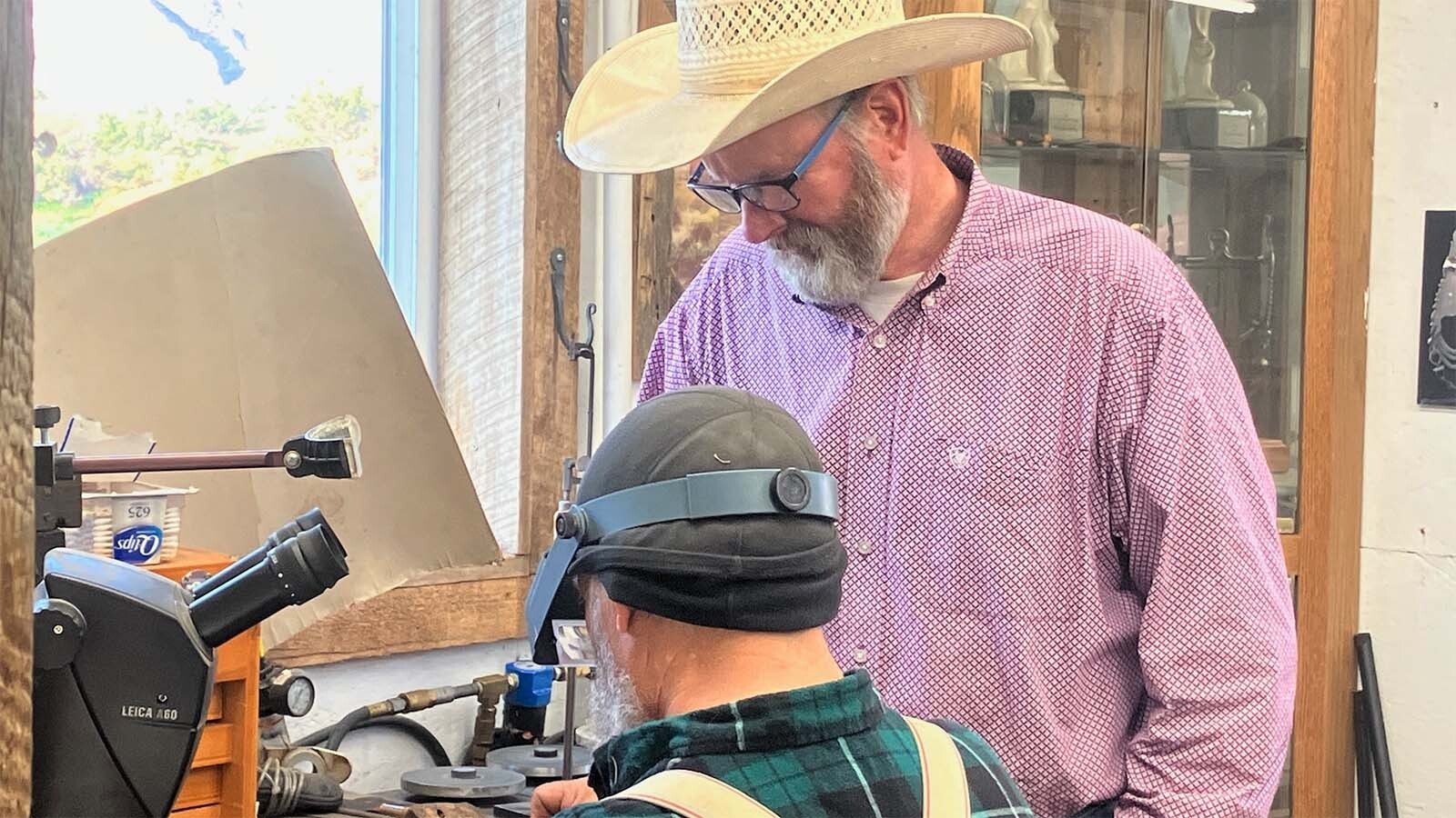 Silversmith Ernie Marsh of Lovell, Wyoming, believes in paying it forward. Since his early days of silversmithing, he has sought to help others learn the trade and has been an advocate for teaching trade secrets to anyone willing to learn.