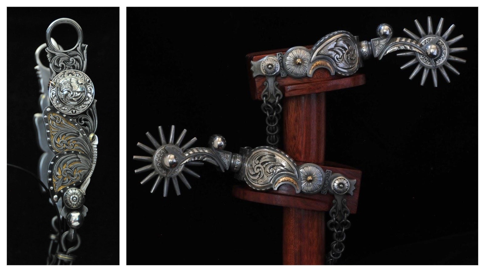 Silversmith Ernie Marsh of Lovell, Wyoming, said that he wants his art to be seen from afar as well as have fine detail that can be appreciated when the piece is examined closely.