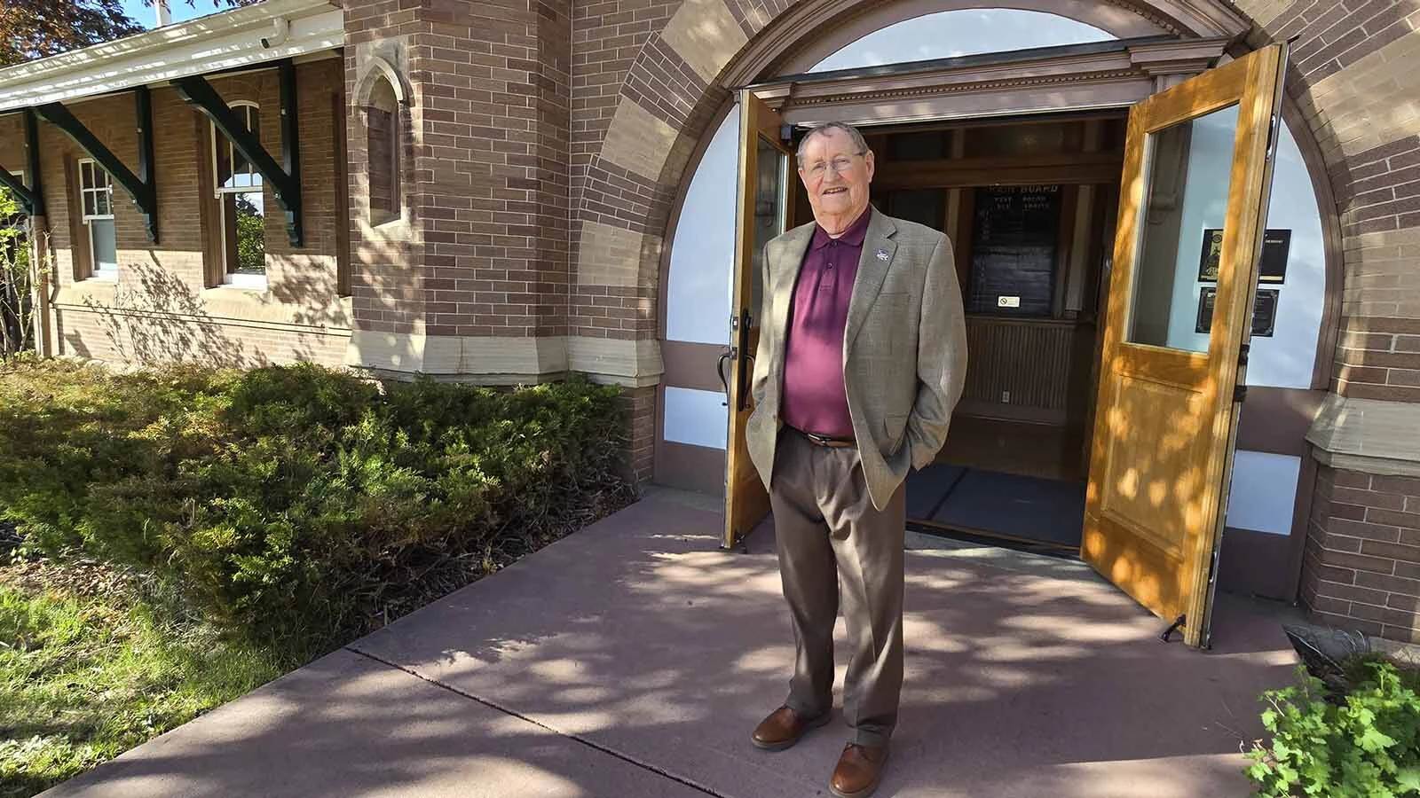 Jim Davis in front of the depot. It was the first building he helped lead the charge on saving and was a springboard to saving the Roundhouse.