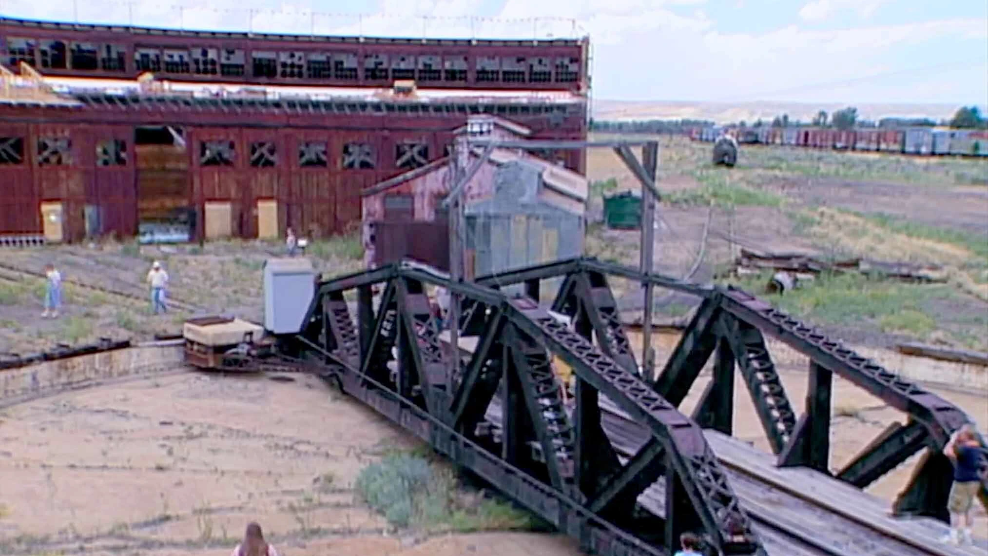 The historic Evanston Roundhouse before a massive yearslong effort to restore and save it.