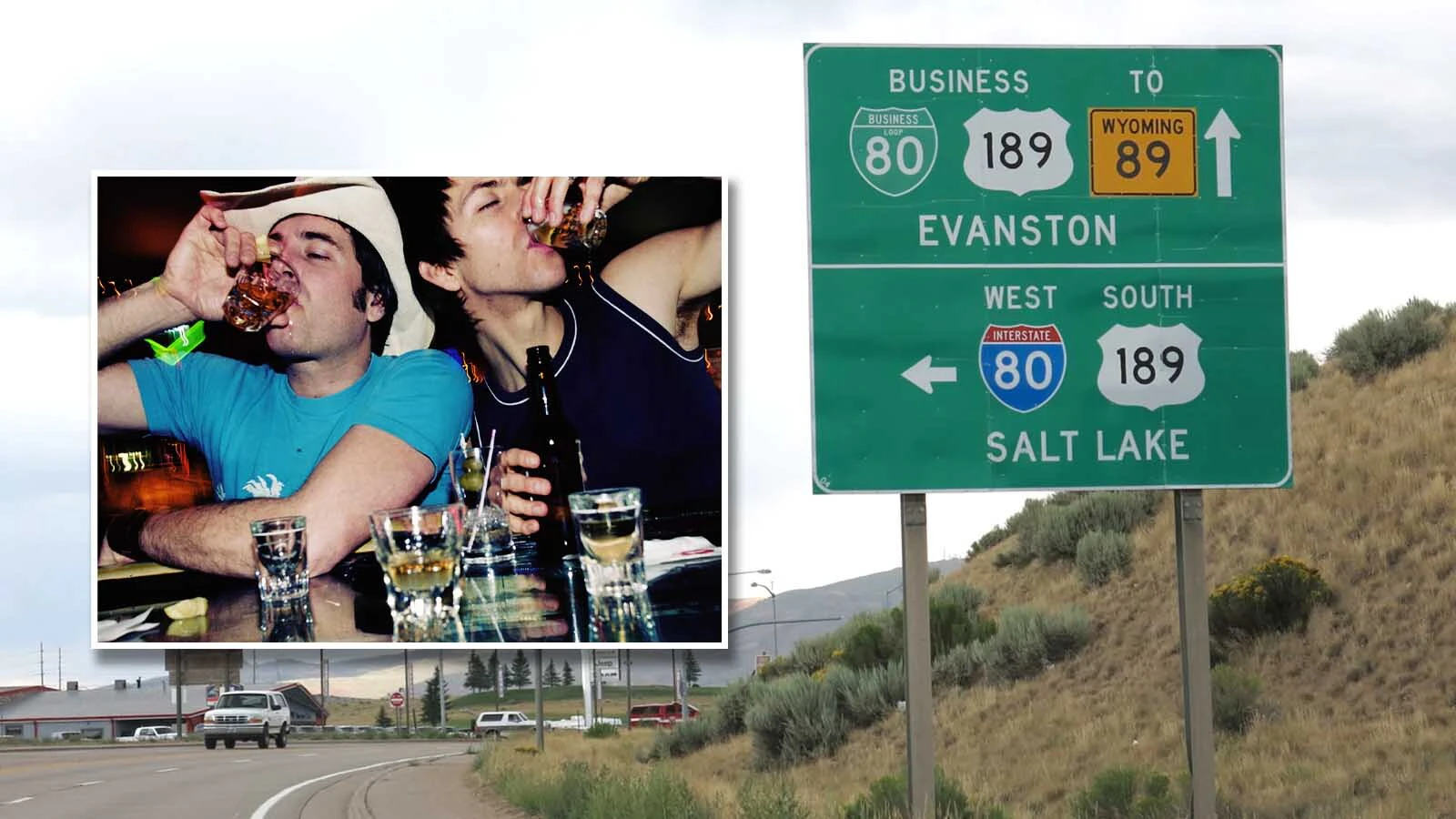 Wyoming’s looser liquor laws — and higher elevations — make for memorable nights and steady business in Evanston on the state line with Utah. It’s Utah’s “Sin City,” where people go for booze, to place bets and buy fireworks.