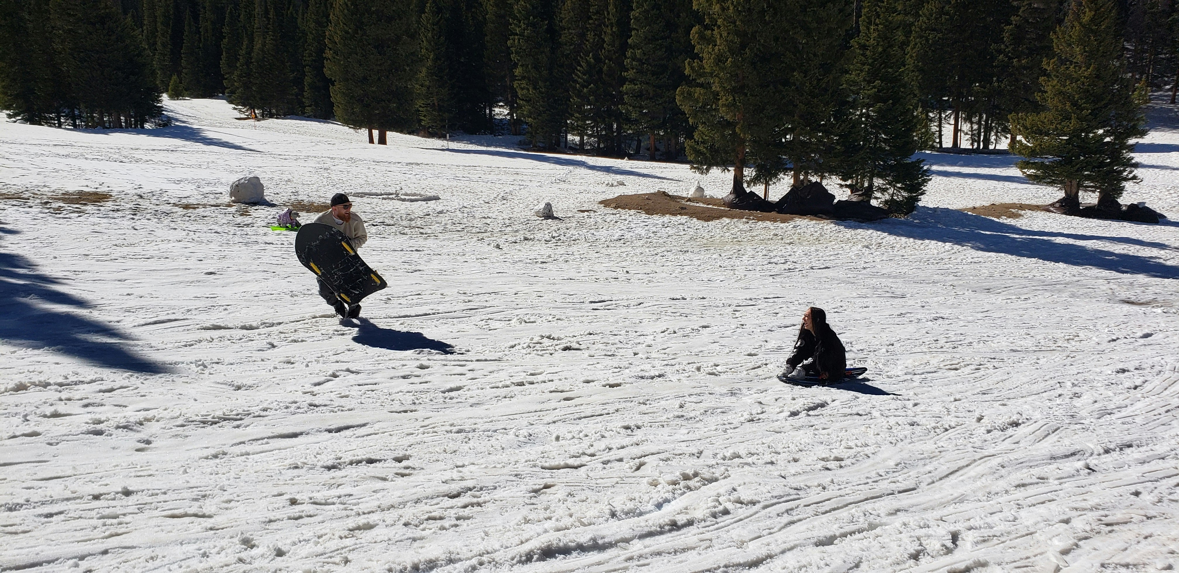 Even adults have fun on the sledding and tube run at Hidden Valley