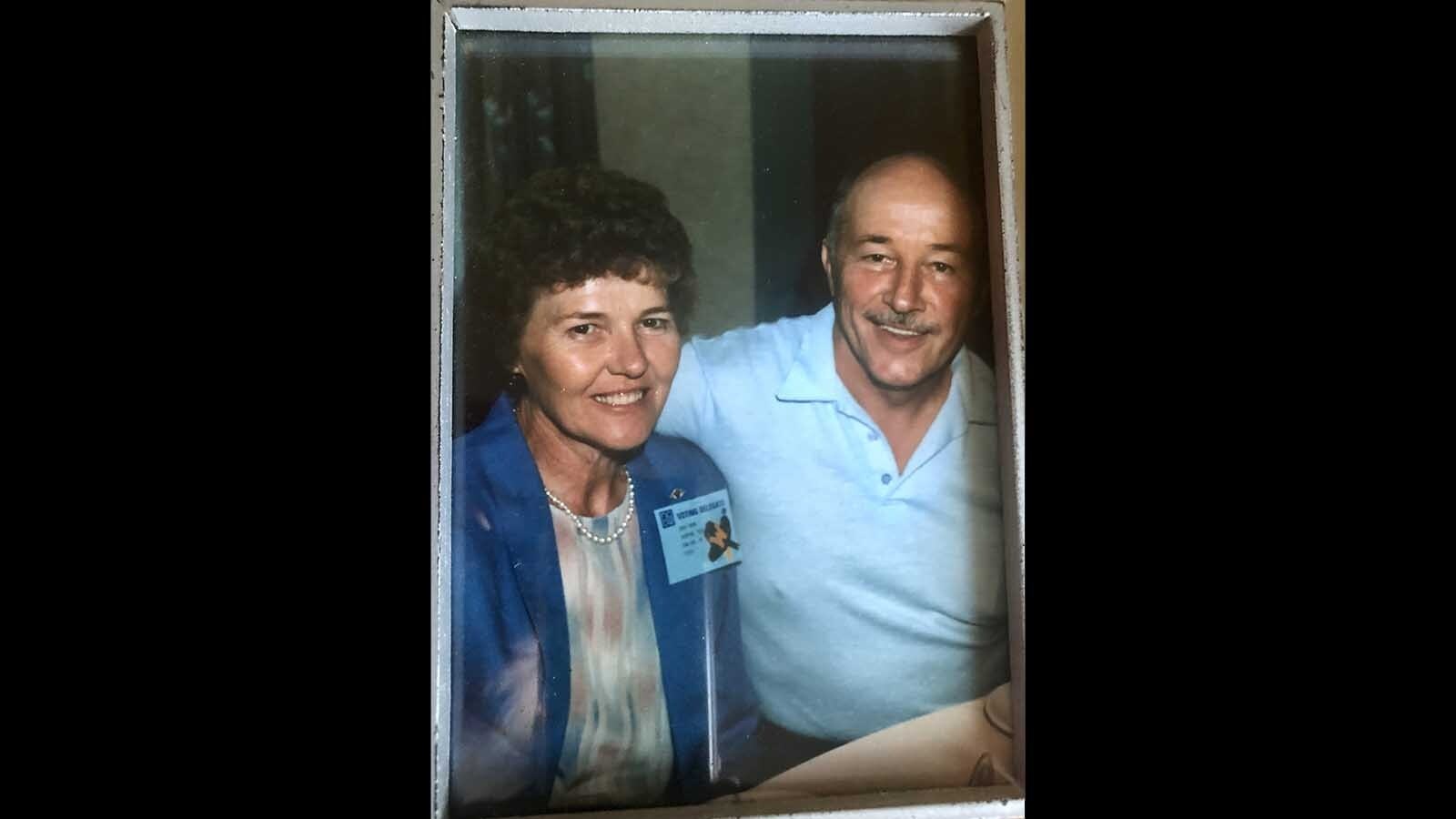 Everett Mann and his wife, Mary, who he met while she worked as a nurse at the Sinclair Refinery.