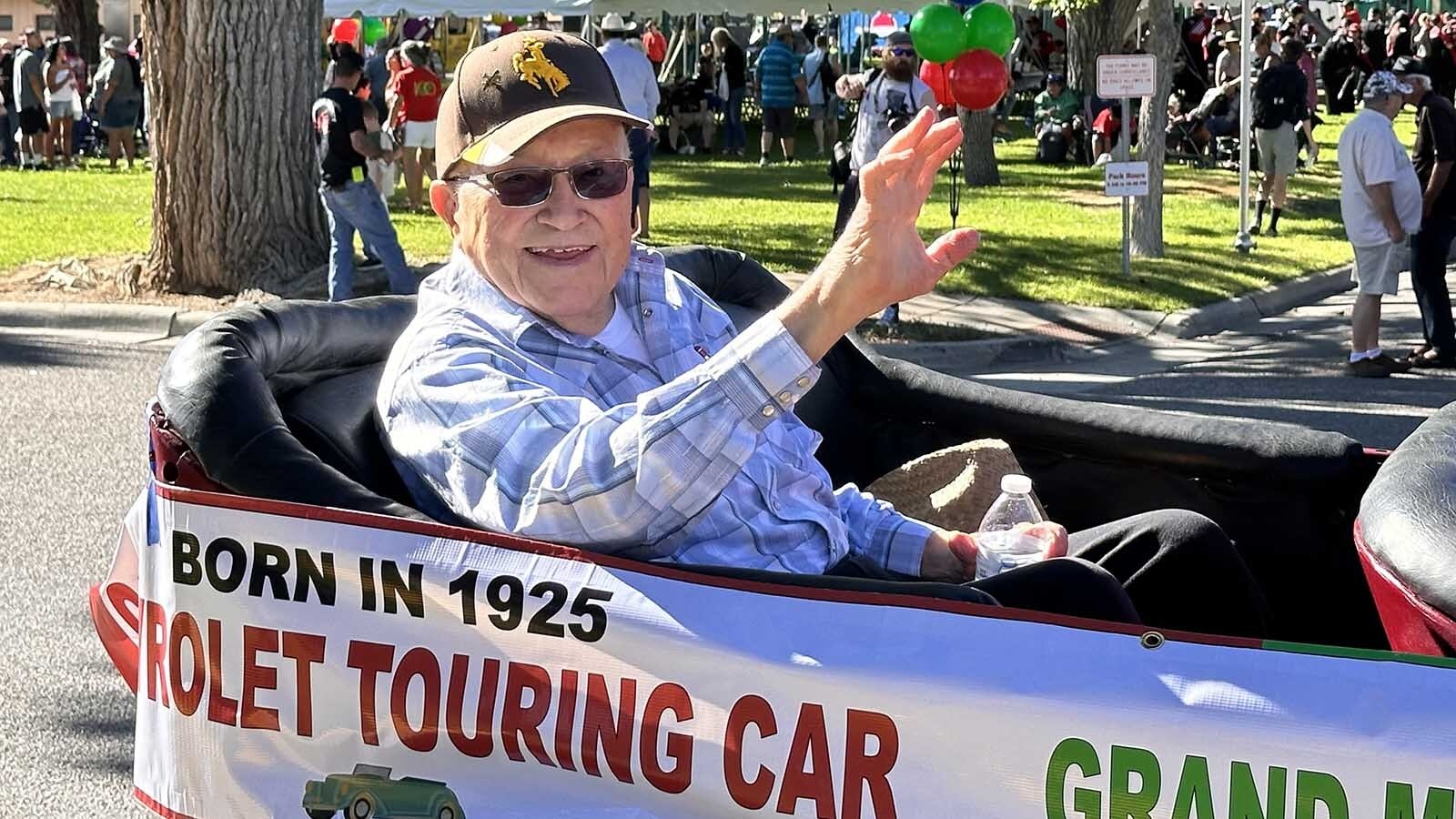 Everett Mann on parade. He is a former mayor and council member in Rawlins.
