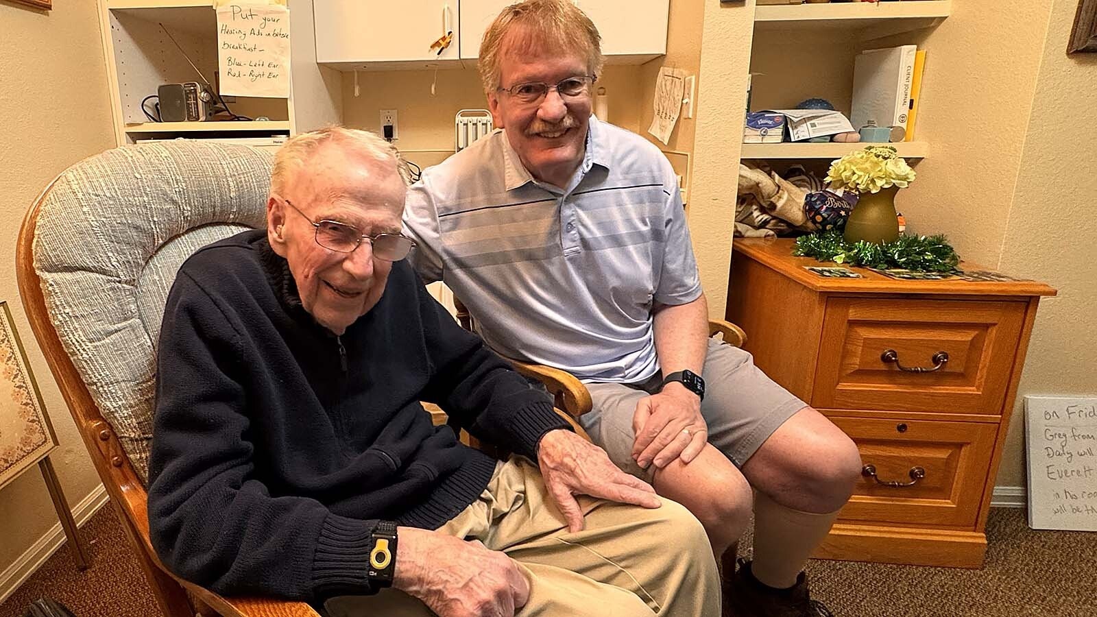 Everett Spackman and his son, Lowell.