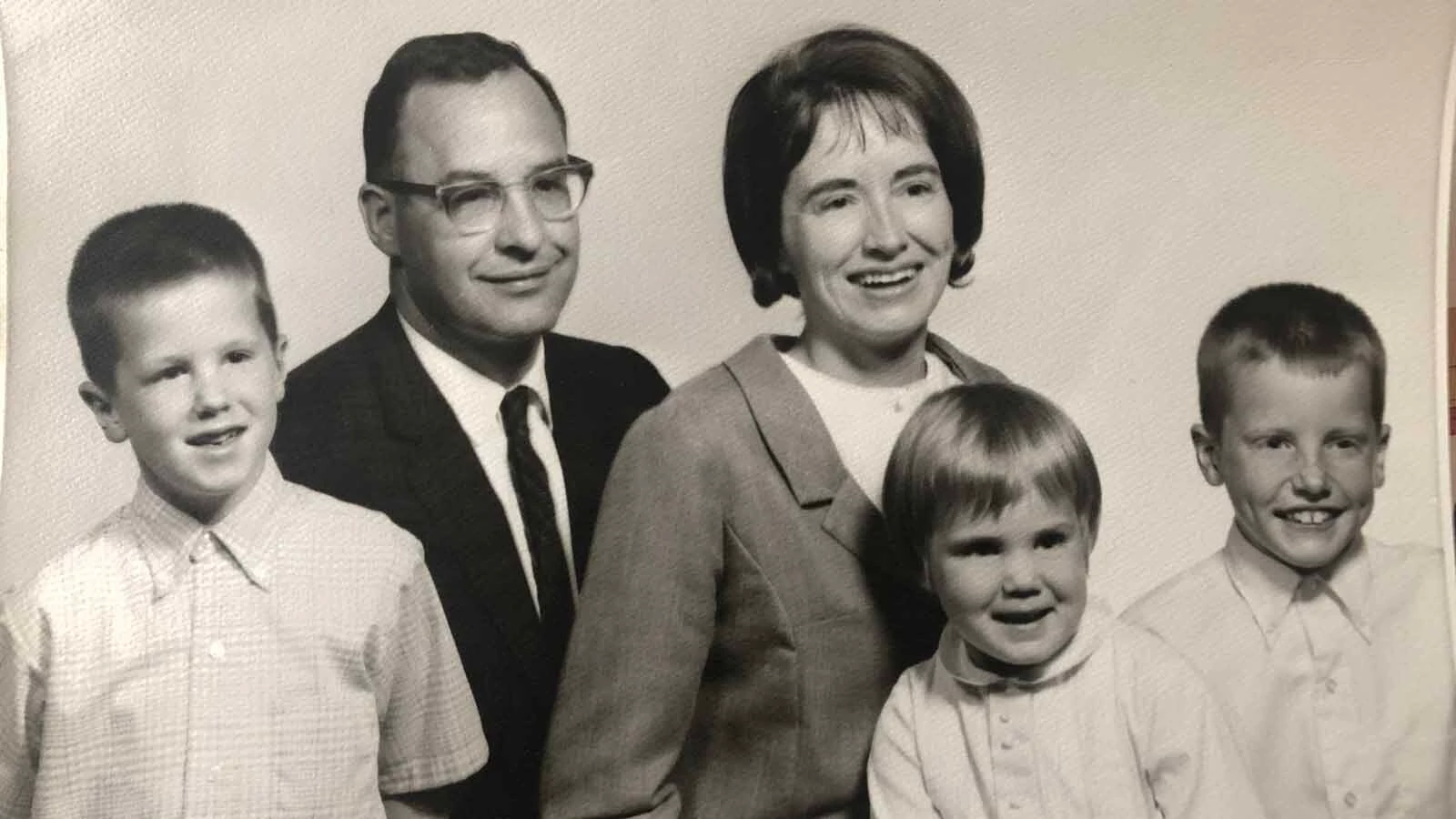 Bill and Betty Sue Allen and their young family in this undated photo.