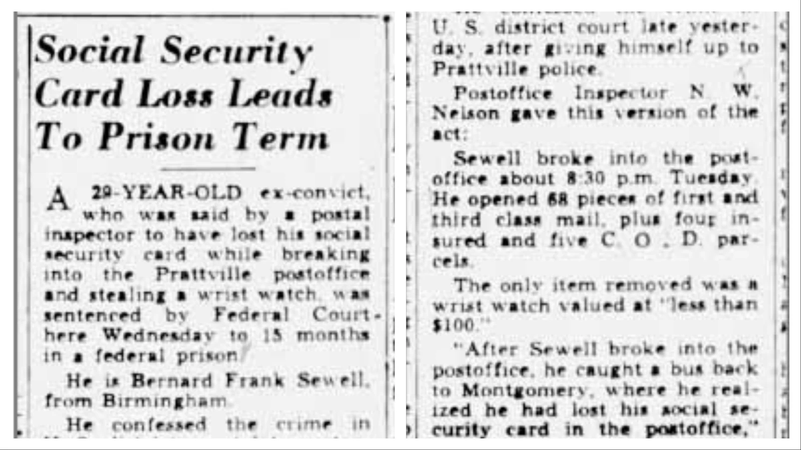 Frank Sewell, the man who threatened to kill the family of Cheyenne National Bank President Bill Allen in 1972, had been in trouble with the law before.