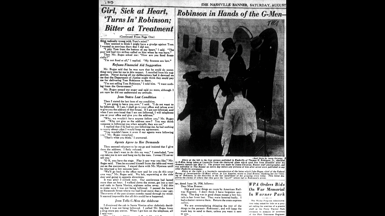 A serialized story of the lover of Thomas Robinson helped bring recognition to John Bugas’ name across the country.