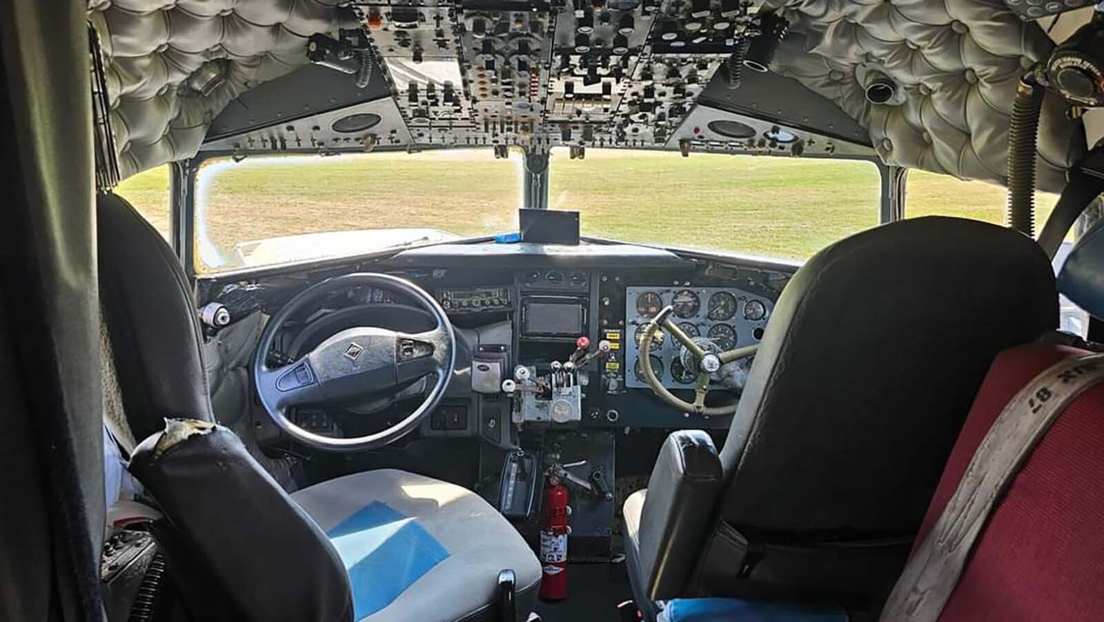 The "Fabulous Flamingo" is a World War II airplane that's been converted into a one-of-a-kind motorhome. It was recently spotted in Wyoming as its owner cruised into Greybull to look at another vintage aircraft that could be converted into a motorhome.