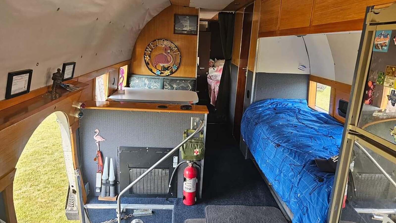 The "Fabulous Flamingo" is a World War II airplane that's been converted into a one-of-a-kind motorhome. It was recently spotted in Wyoming as its owner cruised into Greybull to look at another vintage aircraft that could be converted into a motorhome.
