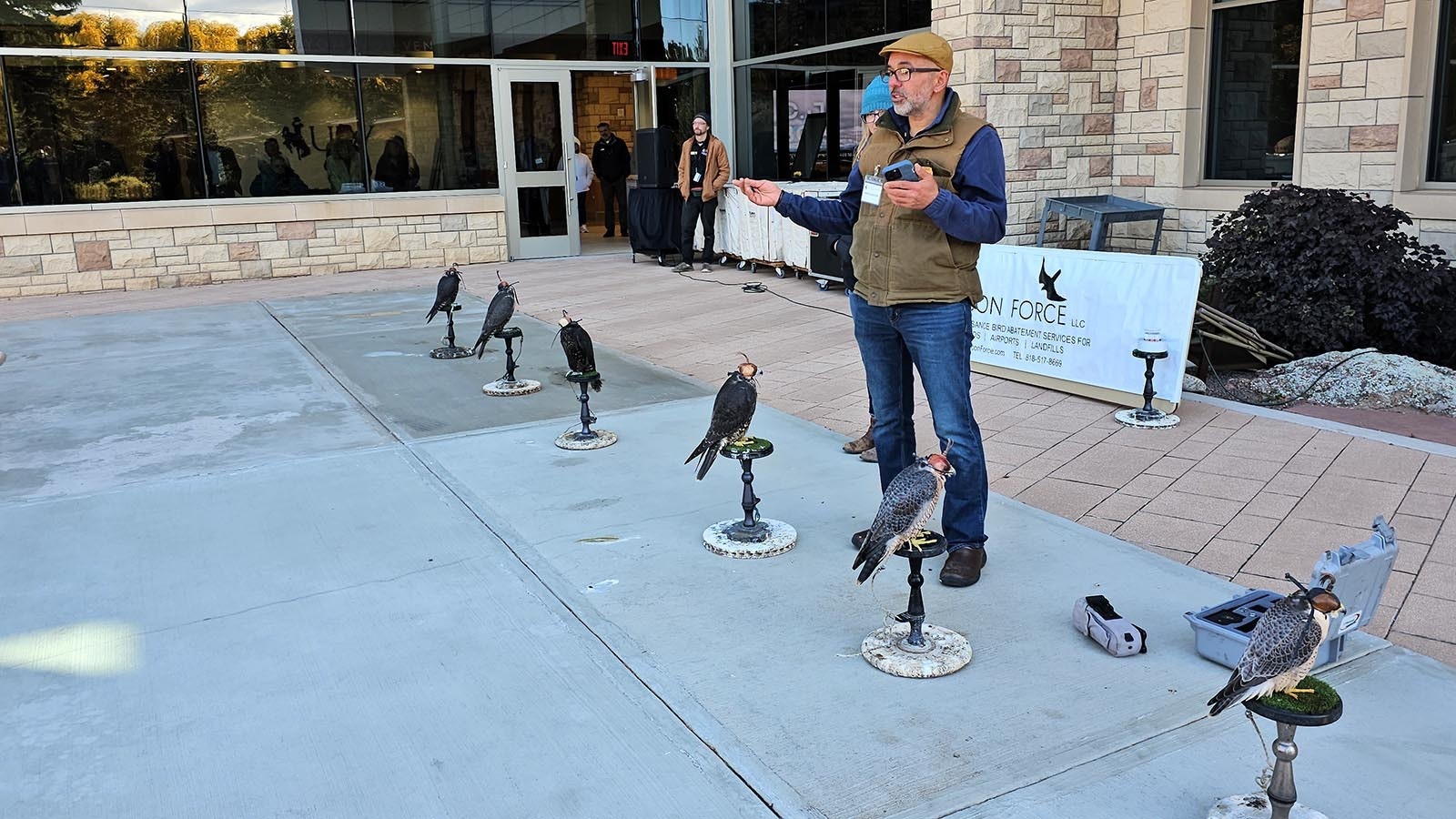 Vahé Alavardian talks about his falcons.