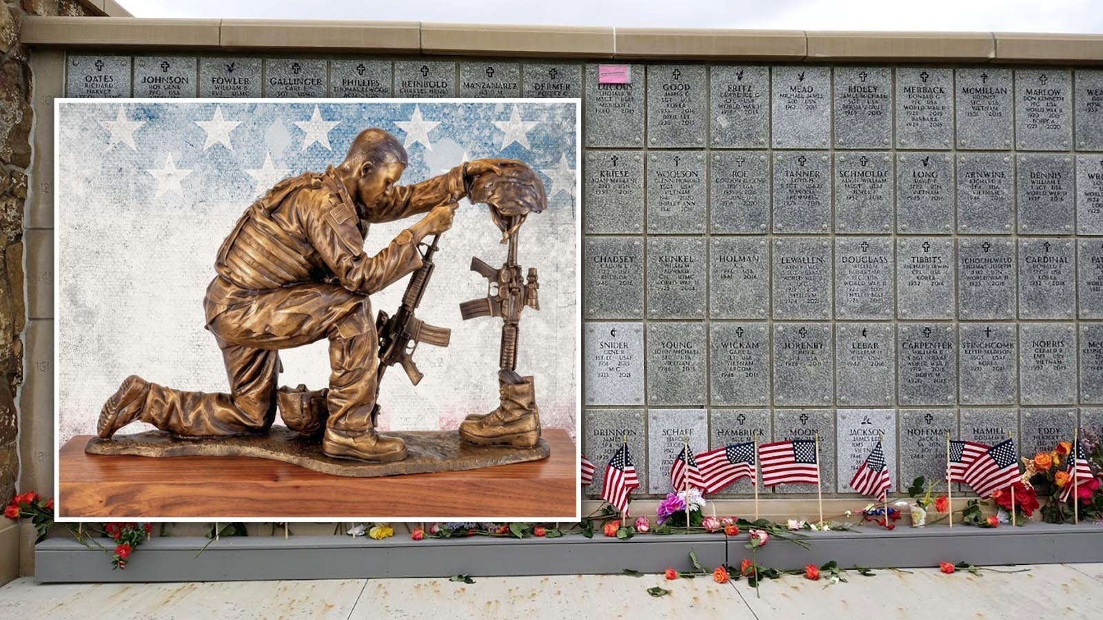 Casper artist Chris Navarro’s latest commissioned work honoring the military will be unveiled on Sept. 11 at the Oregon Trail State Veterans Cemetery in Evansville, Wyoming. It's a deeply personal sculpture for the son and brother of a military family.