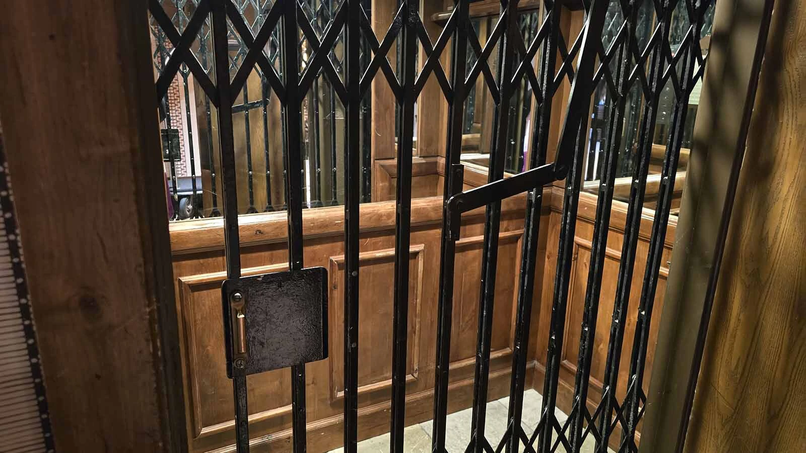 The historic elevator from Snake River Lodge has been preserved. Hotel staff say it’s the oldest working elevator in Wyoming.