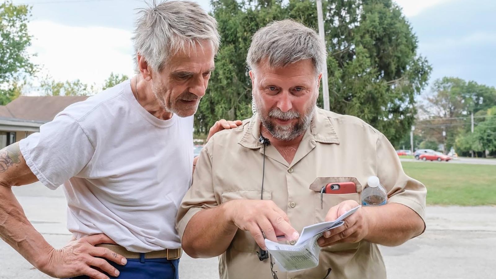 Jeremy Irons and Carl Beyer on “Better Start Running.”