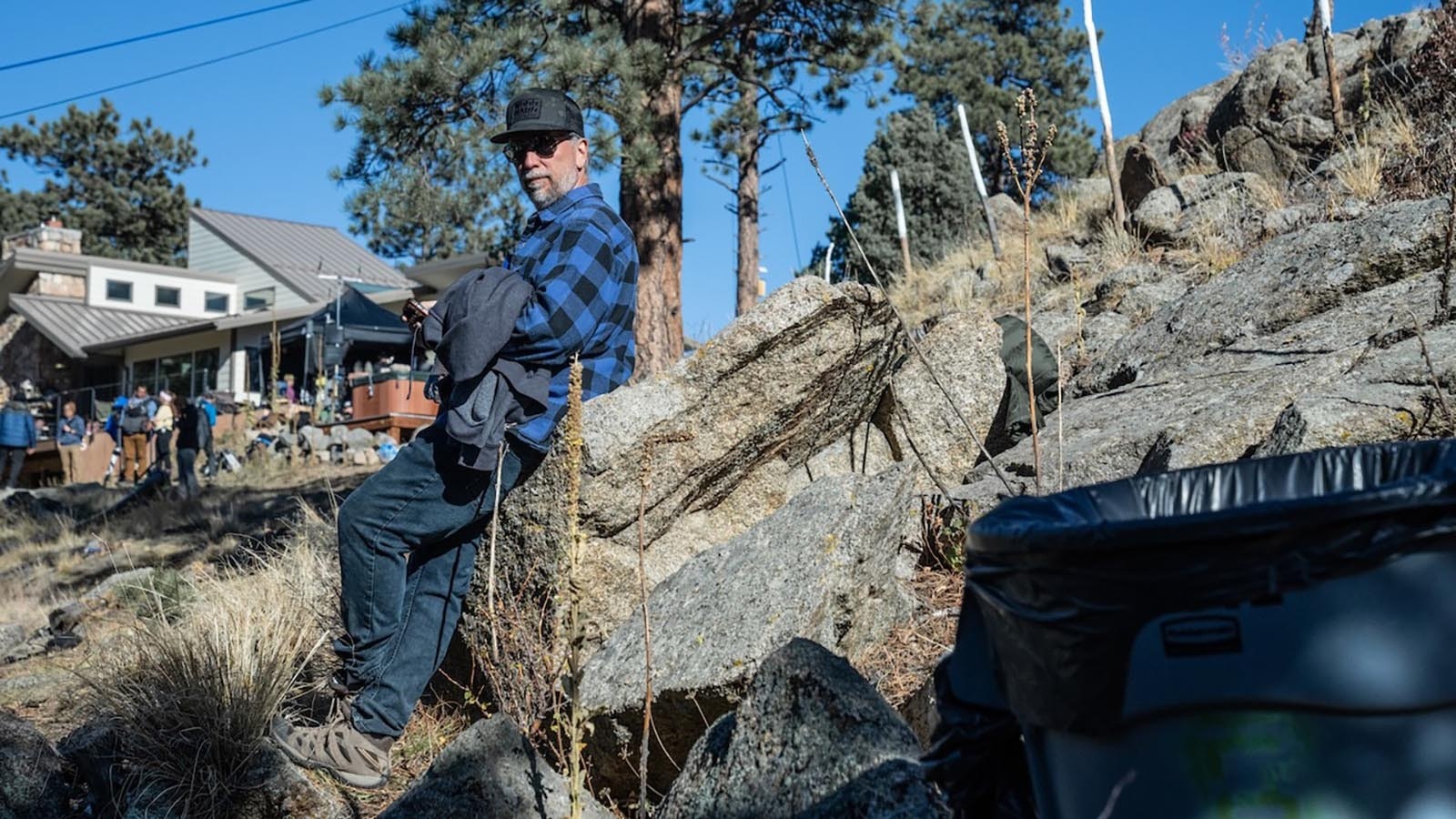 In Colorado for the film “Elevation,” Carl Beyer took to officing outdoors.