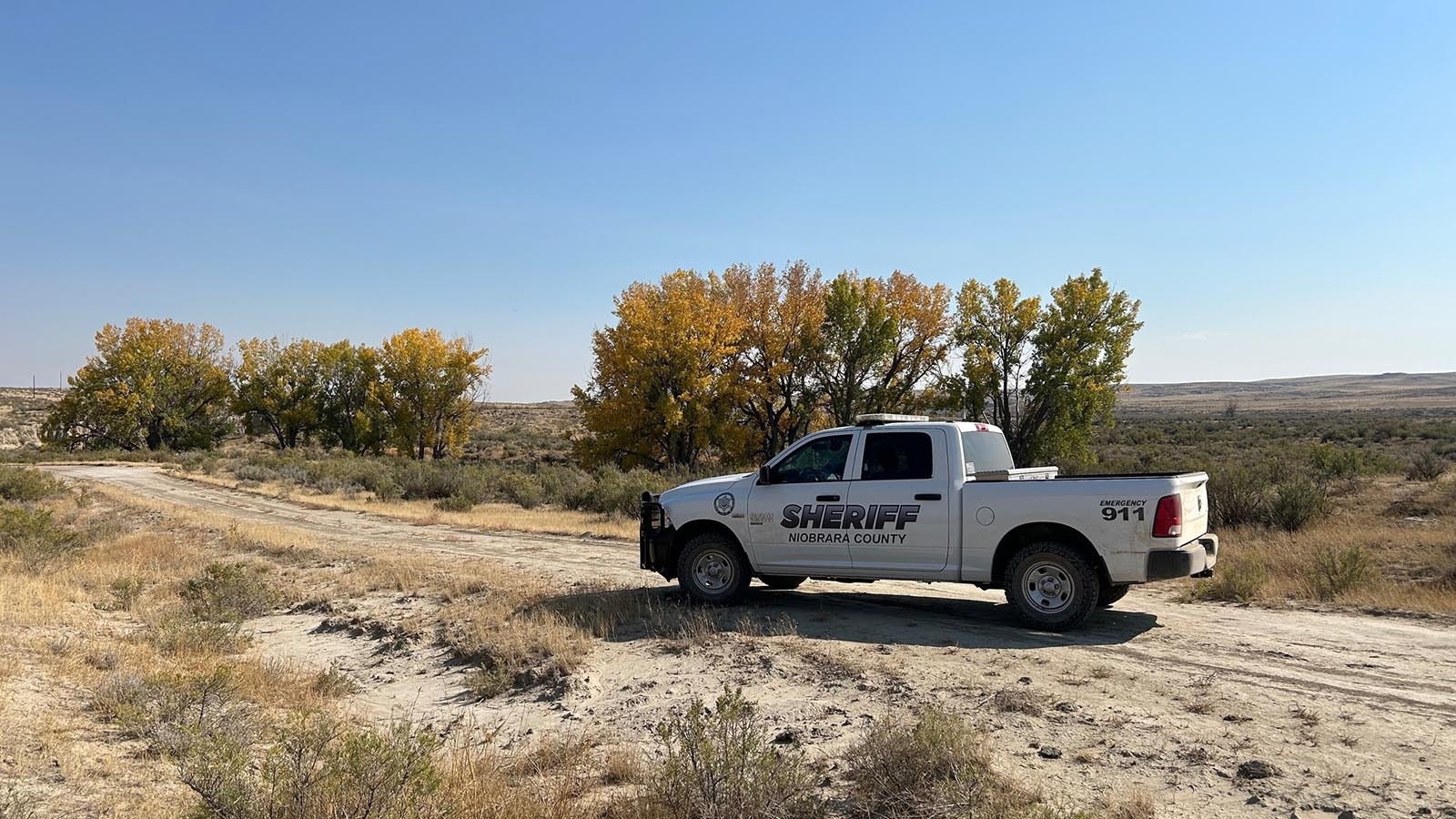 Cow Creek, Niobrara County, highlights the rural setting that the deputies routinely patrol.