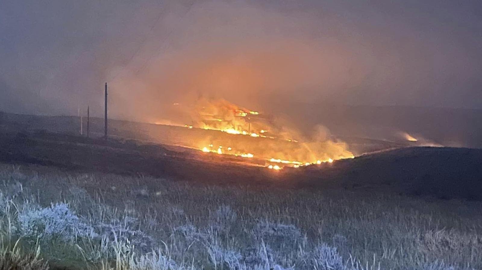 Wildfire burns overnight in northern Wyoming, forcing evacuations and putting others on notice of possible evacuations.