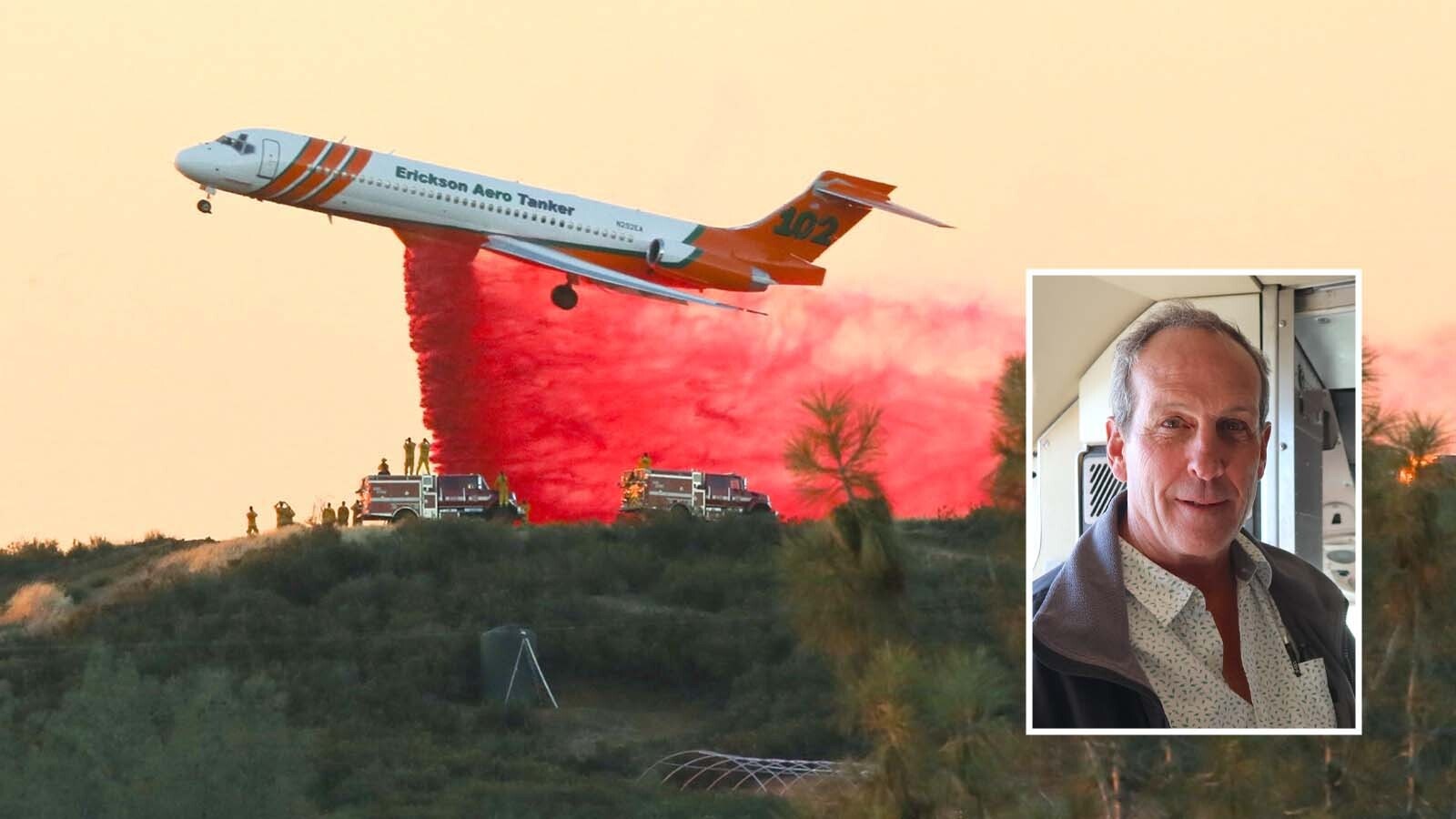 Training Captain Brian Lash is on a two-week rotation piloting an MD-87 tanker, dropping slurry on a host of Wyoming wildfires from a newly opened tanker hub at Casper-Natrona International Airport.