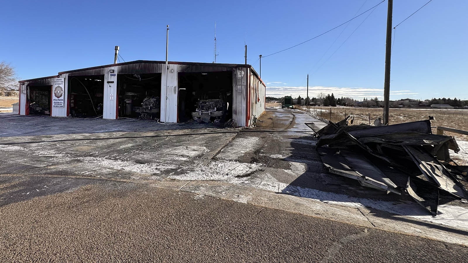 A blaze gutted Station 74 in the Laramie County Fire Authority on Saturday night, Jan. 11, 2025. The trucks and equipment inside are a total loss.