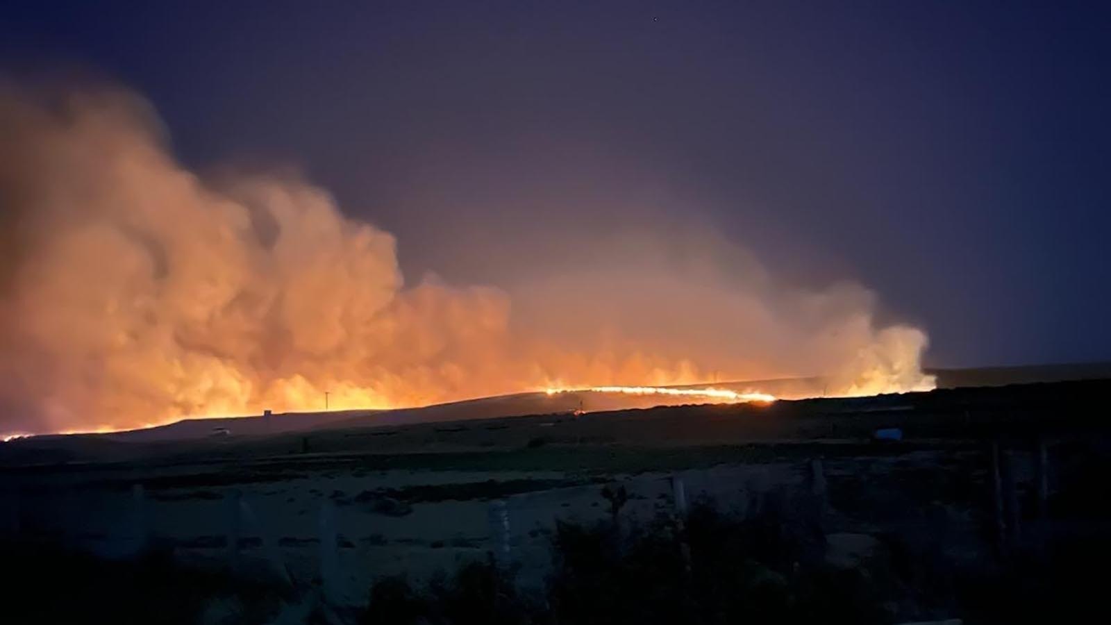 Campbell County fires raged Wednesday night, prompting pre evacuation notices stretching to the Johnson and Sheridan county lines.