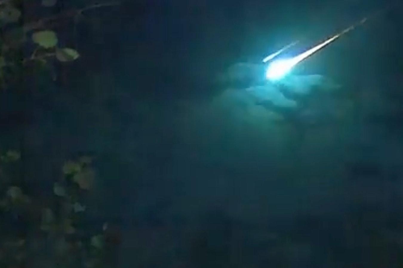 This image taken from a YouTube video posted by Cheyenne resident Gary Wisecup show a giant fireball streaking across the Wyoming night sky early Sunday.