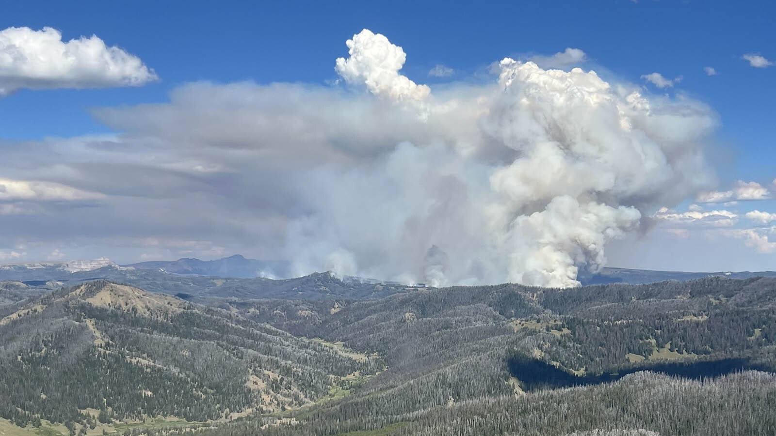 The Fish Creek Fire has burned more than 1,700 acres as of Monday afternoon and is 0% contained. It's burning in the Bridger-Teton Naitonal Forest about 7 miles southwest of Togwotee Pass.