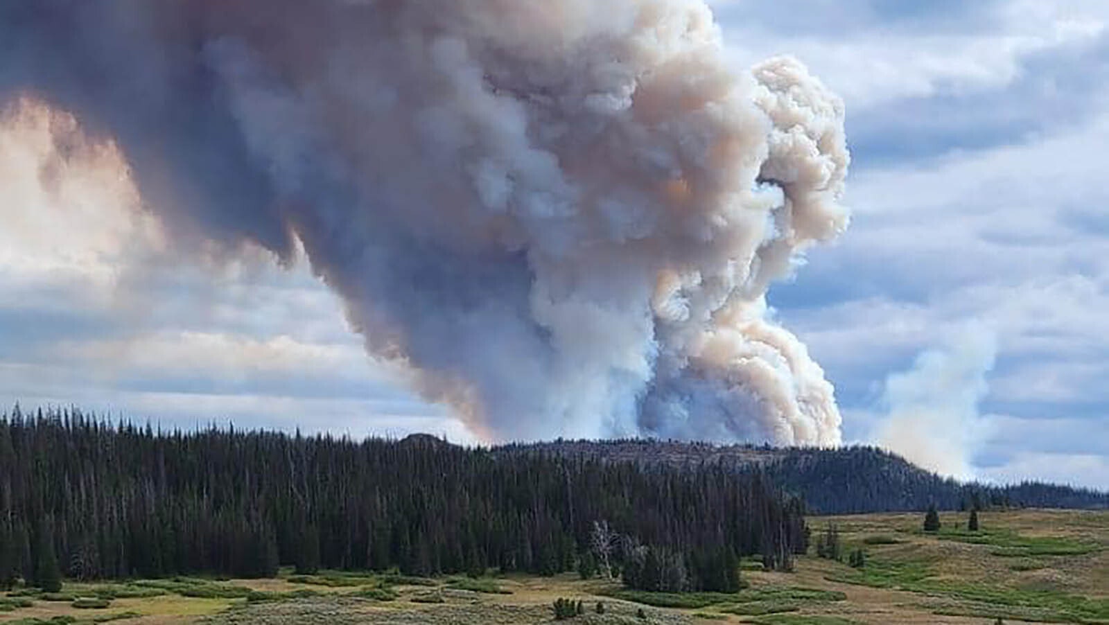 The Fish Creek Fire has burned more than 1,700 acres as of Monday afternoon and is 0% contained. It's burning in the Bridger-Teton Naitonal Forest about 7 miles southwest of Togwotee Pass.