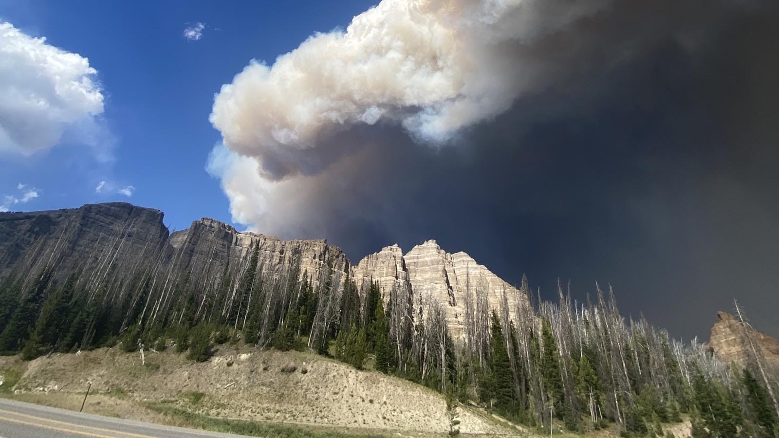 The Fish Creek Fire burning in rugged terrain in northwest Wyoming continues to grow and is 0% contained.