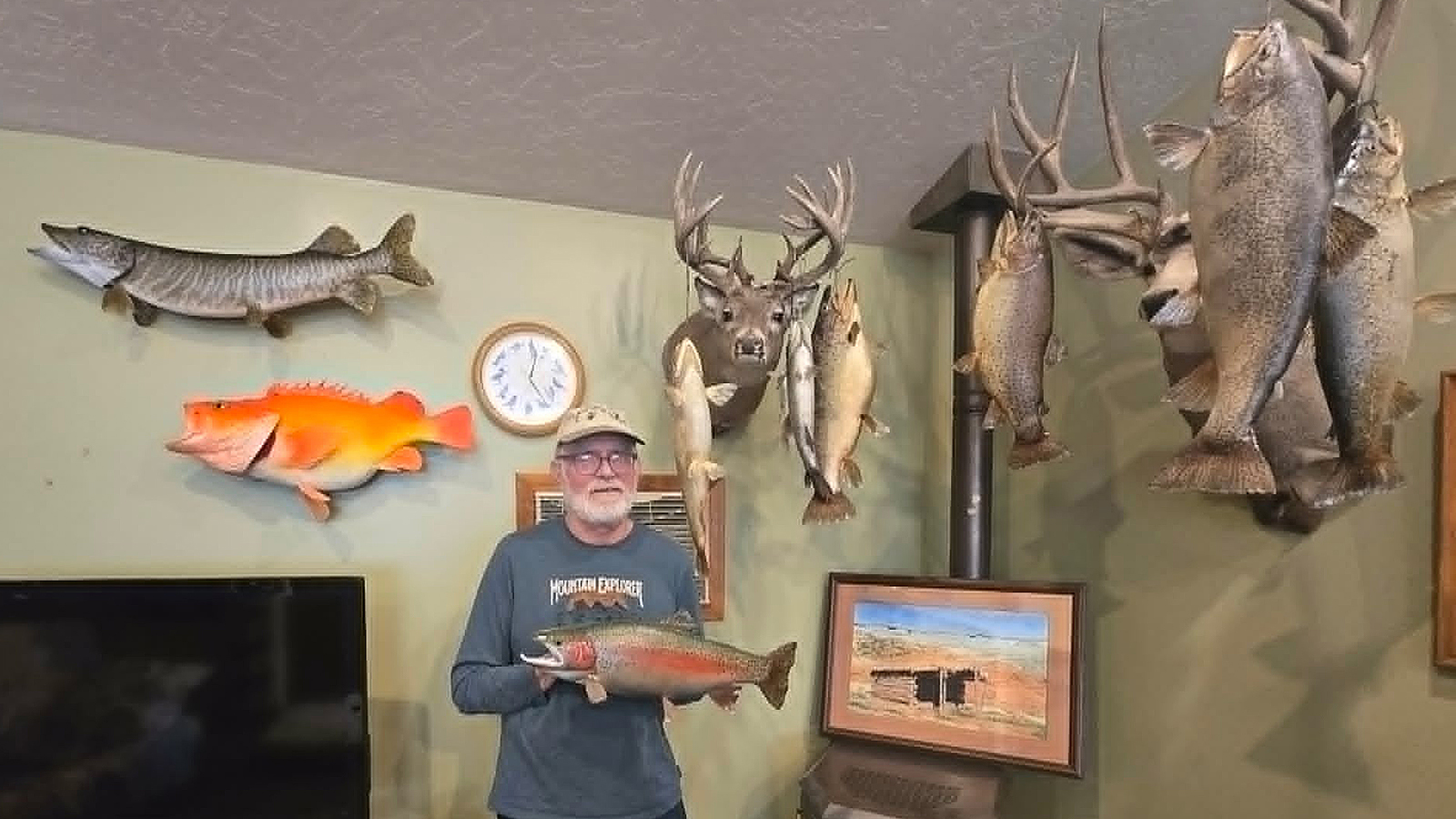 Wind River Canyon resident Allen Darlington has been doing fish taxidermy for 30 years. It combines his artistic skills of painting and sculpting.