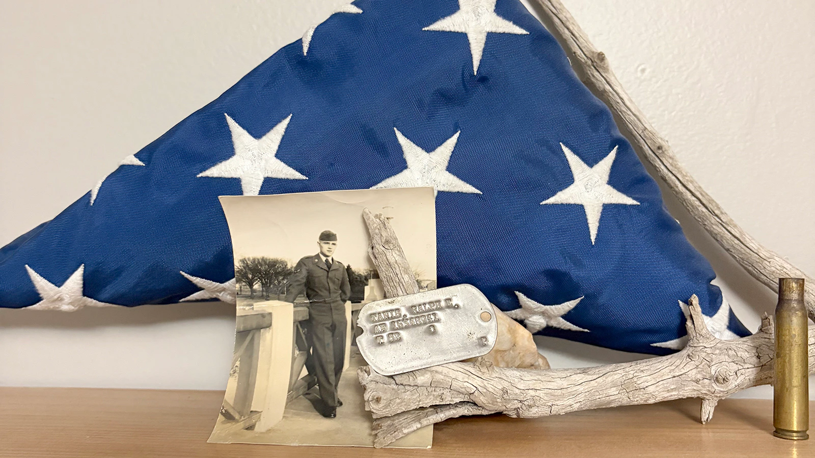 The flag that was pulled out from the water on Medicine Bow Peak.