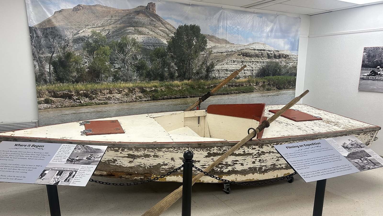 A cataract boat owned by A.J. Reynolds is part of a new exhibit on display at the Sweetwater County Courthouse.