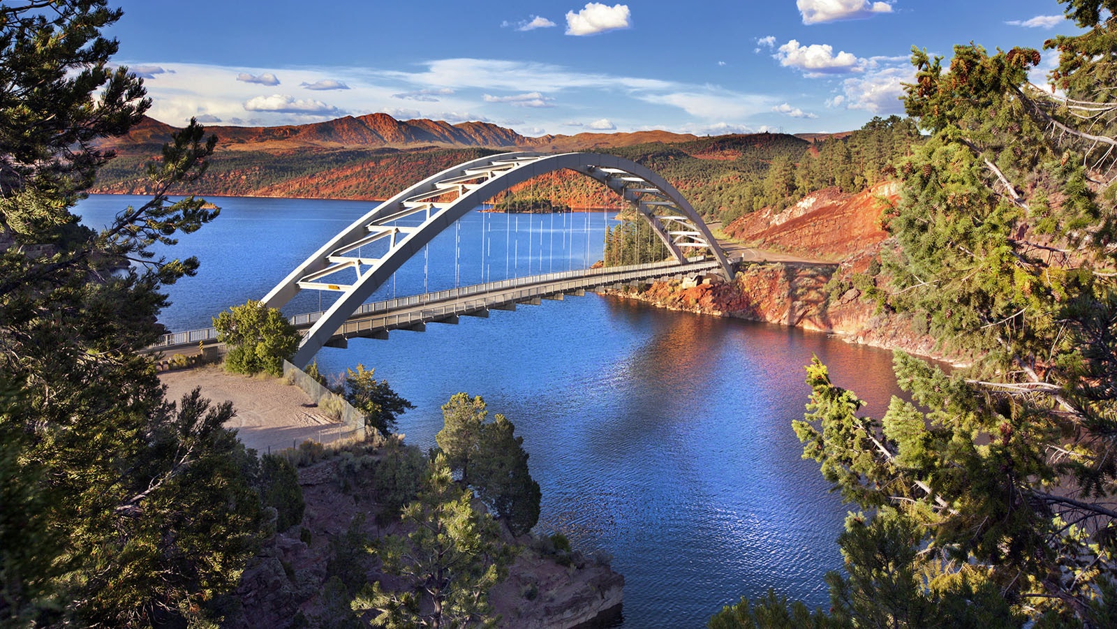The Cart Creek Bridge has become one of the most popular places for visitors at Flaming Gorge Reservoir.