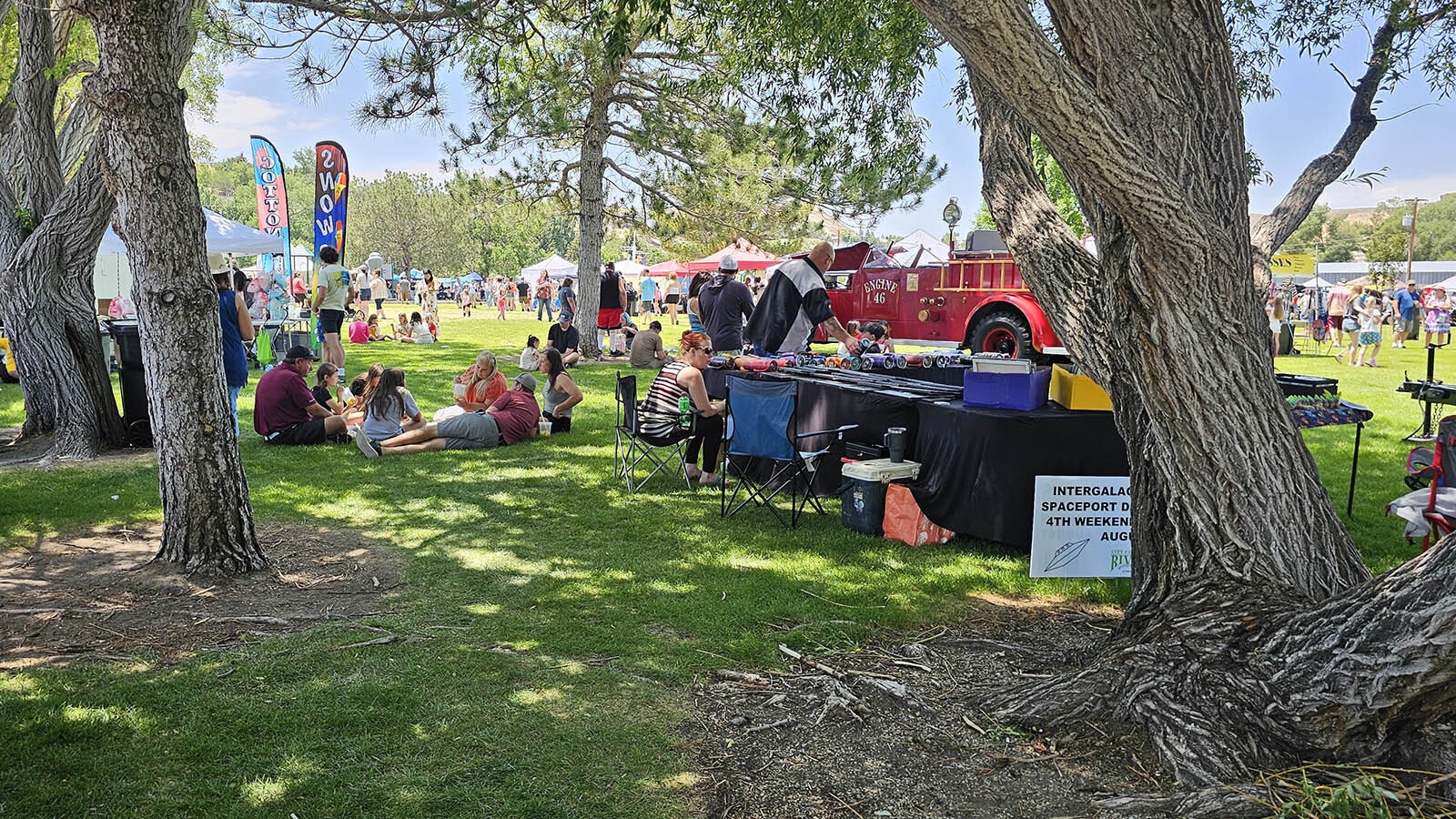 Evers Park was full of people Saturday, as Flaming Gorge Days came roaring back.